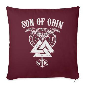 Odin Wikinger Walhalla nordisch - Sofakissenbezug 45 x 45 cm - Burgunderrot - Vorne