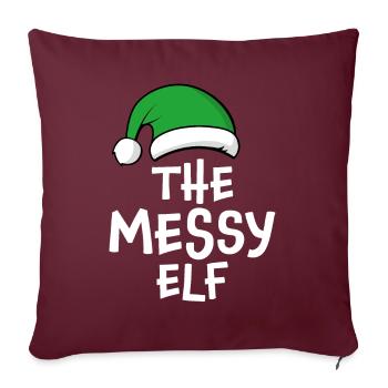 L’elfe désordonné - Housse de coussin décorative 45 x 45 cm - bordeaux - Devant