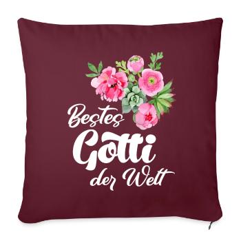Bestes Gotti Taufpatin Schweiz Patentante - Sofakissenbezug 45 x 45 cm - Burgunderrot - Vorne