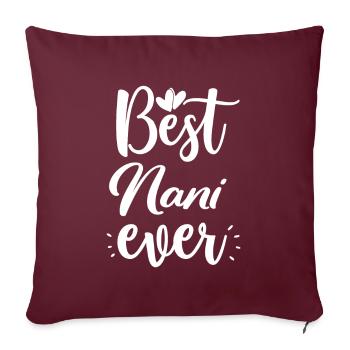 Meilleure Mamie Nani Suisse Suisse Mamie Allemande - Housse de coussin décorative 45 x 45 cm - bordeaux - Devant