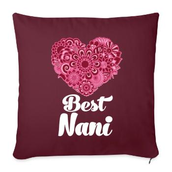 Bestes Nani Oma Schweiz Schweizerdeutsch Omi - Sofakissenbezug 45 x 45 cm - Burgunderrot - Vorne