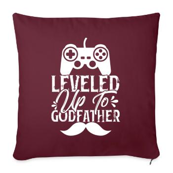 Monter de niveau jusqu’au parrain - Housse de coussin décorative 45 x 45 cm - bordeaux - Devant