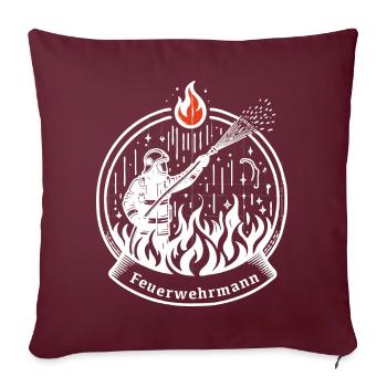 feuerwehrmann freiwillige feuerwehr verein feuer - Sofakissenbezug 45 x 45 cm - Burgunderrot - Vorne