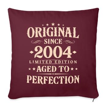 Original depuis 2004 Vintage cadeau d’anniversaire - Housse de coussin décorative 45 x 45 cm - bordeaux - Devant