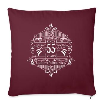 Legende seit 55 Jahren perfektioniert - Sofakissenbezug 45 x 45 cm - Burgunderrot - Vorne