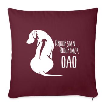 Rhodesian Ridgeback Papa - Housse de coussin décorative 45 x 45 cm - bordeaux - Devant