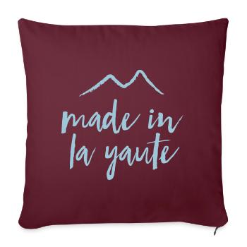Made in la yaute - Housse de coussin décorative 45 x 45 cm - bordeaux - Devant