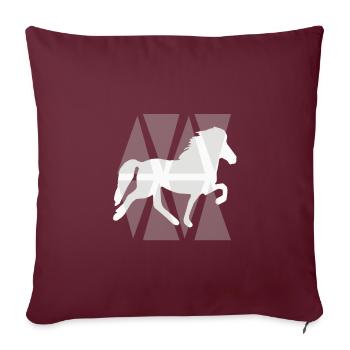 Icelandic Horse : Cheval de cheval de l’Islande Pony Merch - Housse de coussin décorative 45 x 45 cm - bordeaux - Devant