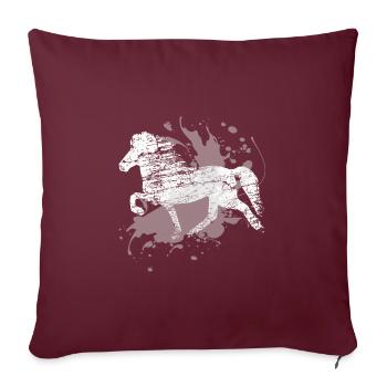 Icelandic Horse : Cheval de cheval de l’Islande Pony Merch - Housse de coussin décorative 45 x 45 cm - bordeaux - Devant