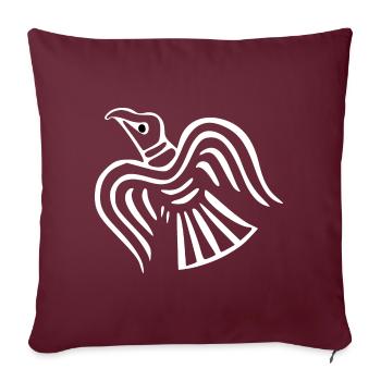 Rabe Wickinger Viking Tyr Thor nordisch Mythologie - Sofakissenbezug 45 x 45 cm - Burgunderrot - Vorne