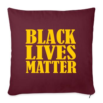 Les vies noires comptent - Housse de coussin décorative 45 x 45 cm - bordeaux - Devant