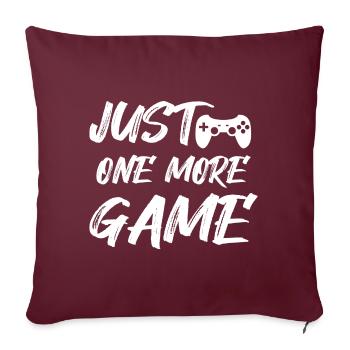 Gamer disant juste un autre jeu grunge - Housse de coussin décorative 45 x 45 cm - bordeaux - Devant