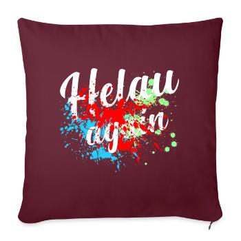 Helau Fasching, Fastnacht - Sofakissenbezug 45 x 45 cm - Burgunderrot - Vorne