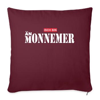 Mannheim Monnem - Sofakissenbezug 45 x 45 cm - Burgunderrot - Vorne