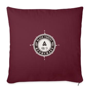 Black forest bushcraft - Sofakissenbezug 45 x 45 cm - Burgunderrot - Vorne