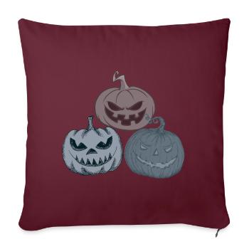 Jack o lantern Kürbis Gesichter für Halloween 2022 - Sofakissenbezug 45 x 45 cm - Burgunderrot - Vorne