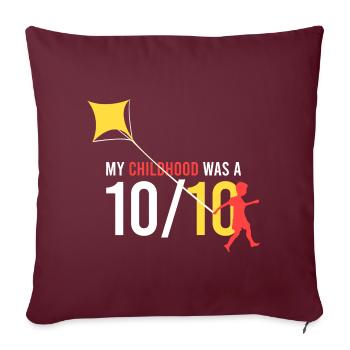 mon enfance était un 10/10 - Housse de coussin décorative 45 x 45 cm - bordeaux - Devant