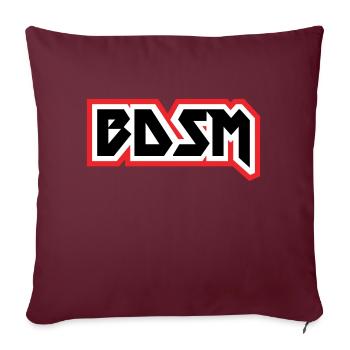 bdsm - Housse de coussin décorative 45 x 45 cm - bordeaux - Devant