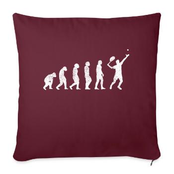 Raquettes de tennis Joueurs de tennis Clubs de tennis - Housse de coussin décorative 45 x 45 cm - bordeaux - Devant