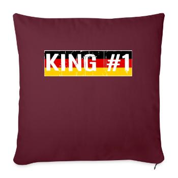 KING #1 KÖNIG - Sofakissenbezug 45 x 45 cm - Burgunderrot - Vorne