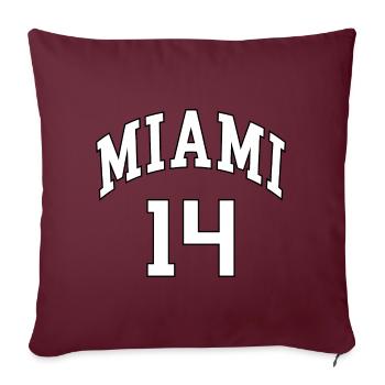 Miami 14 - Housse de coussin décorative 45 x 45 cm - bordeaux - Devant