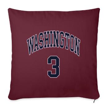 Washington 3 - Housse de coussin décorative 45 x 45 cm - bordeaux - Devant