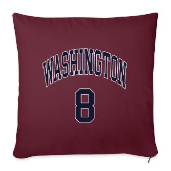 Washington 8 - Housse de coussin décorative 45 x 45 cm - bordeaux - Devant