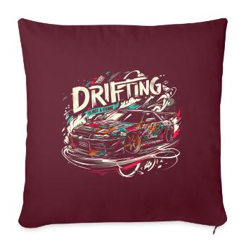 La dérive n’est pas un crime - cadeau d’amoureux de la voiture - Housse de coussin décorative 45 x 45 cm - bordeaux - Devant