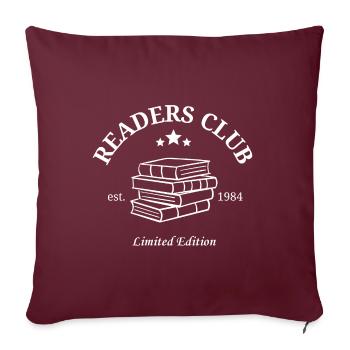 Readers Club Est 1984 Limitierte Auflage Vintage - Sofakissenbezug 45 x 45 cm - Burgunderrot - Vorne