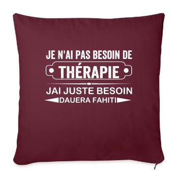 therapie tahiti - Housse de coussin décorative 45 x 45 cm - bordeaux - Devant