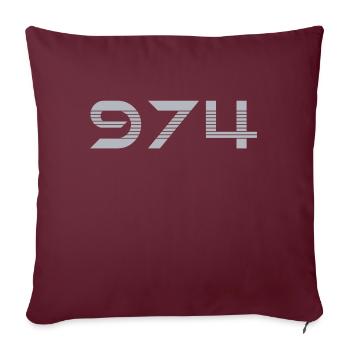 France l’île de la Réunion 974 - Housse de coussin décorative 45 x 45 cm - bordeaux - Devant
