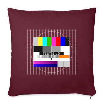 TV Test Image Big Bang Mac Display Capture d’écran - Housse de coussin décorative 45 x 45 cm - bordeaux - Devant