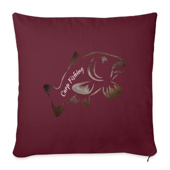 Carp Fishing - Carphunter - Sofakissenbezug 45 x 45 cm - Burgunderrot - Vorne