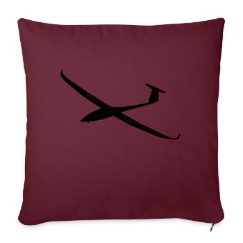 discus xl planeurs planeurs planeurs - Housse de coussin décorative 45 x 45 cm - bordeaux - Devant