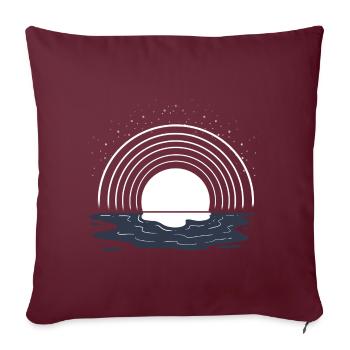 Vinyl Schallplatten Plattensammler Platte - Sofakissenbezug 45 x 45 cm - Burgunderrot - Vorne