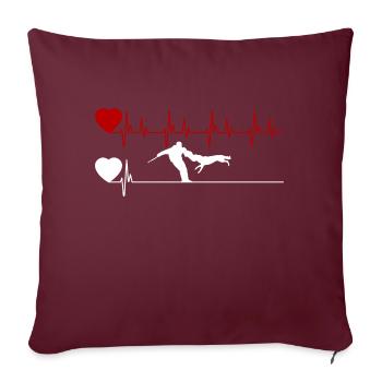 Heartbeat IGP Schutzhund Hundesport - Sofakissenbezug 45 x 45 cm - Burgunderrot - Vorne