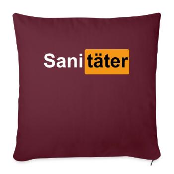 Sanitäter Rettungsfahrer - Sofakissenbezug 45 x 45 cm - Burgunderrot - Vorne
