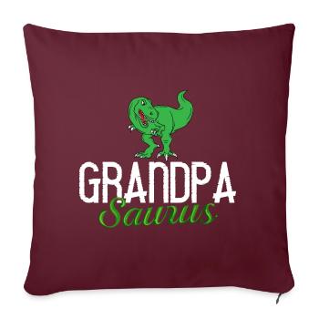 Grand-père dinosaure Grand-père Saurus Opasaurus - Housse de coussin décorative 45 x 45 cm - bordeaux - Devant
