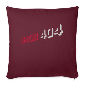 Erreur 404 Nerd Computer - Housse de coussin décorative 45 x 45 cm - bordeaux - Devant