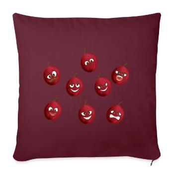 Fruit de la passion - Housse de coussin décorative 45 x 45 cm - bordeaux - Devant
