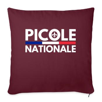 Picole Nationale - Fleur de Lys - Housse de coussin décorative 45 x 45 cm - bordeaux - Devant