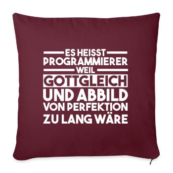 Programmieren Entwickler Coder Programmierer - Sofakissenbezug 45 x 45 cm - Burgunderrot - Vorne