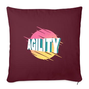 Agility Hund Sport Hundesport Hundetraining - Sofakissenbezug 45 x 45 cm - Burgunderrot - Vorne