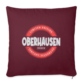 Oberhausen Allemagne Ville Skyline Home Love - Housse de coussin décorative 45 x 45 cm - bordeaux - Devant