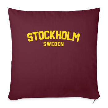 Stockholm Sweden - Sofa pillowcase 17,3'' x 17,3'' (45 x 45 cm) - burgundy - Front