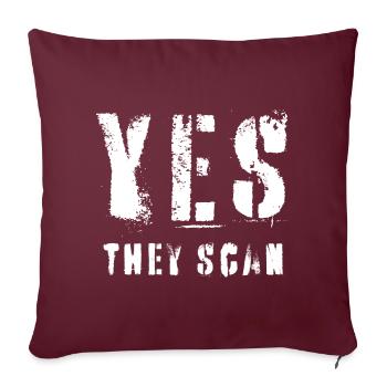 Yes they scan - Sofakissenbezug 45 x 45 cm - Burgunderrot - Vorne