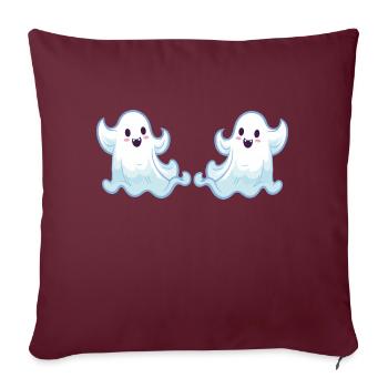 Fantôme Fantôme Dessin animé 2 - Housse de coussin décorative 45 x 45 cm - bordeaux - Devant