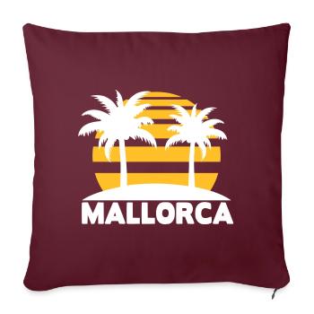 Majorque - Housse de coussin décorative 45 x 45 cm - bordeaux - Devant