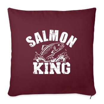 Lachs - Sofakissenbezug 45 x 45 cm - Burgunderrot - Vorne