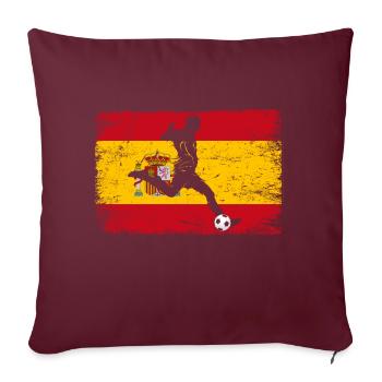 Spanien Fußball Fan von Spanien Mannschaft - Sofakissenbezug 45 x 45 cm - Burgunderrot - Vorne